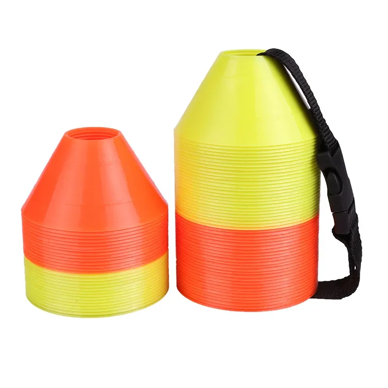 Football Training Sign Plates – PE Round Hole Marker Cones for Agility and Skating Obstacle Practice