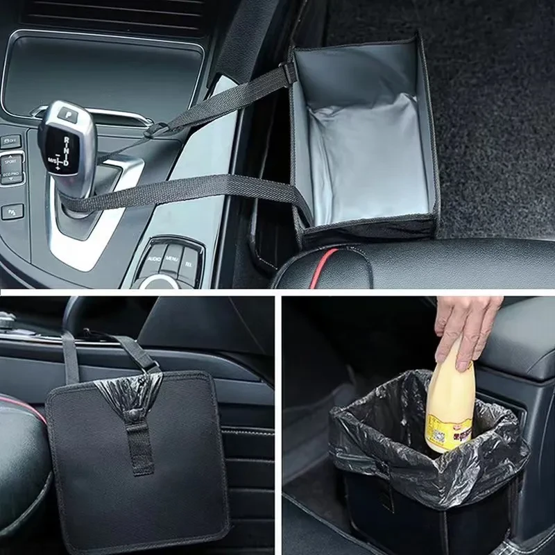 Waterproof Car Trash Can Storage Bag – Hanging Oxford Organizer for Vehicle Waste and Interior Cleanliness