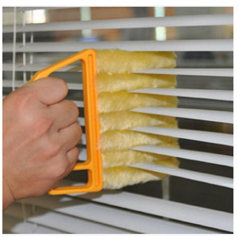Removable Fiber Curtain Cleaning Brush – Washable Louver Dust Tool for Blinds and Home Surfaces