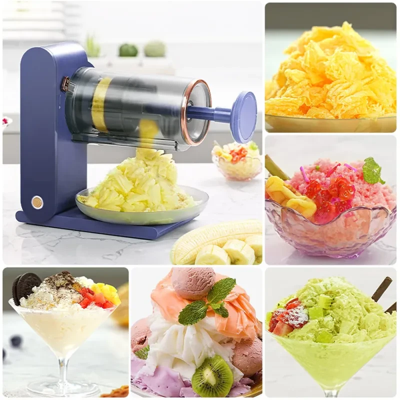 Electric Ice Shaver Machine – Rechargeable Automatic Ice Crusher for Smoothies, Snow Cones, and Slush