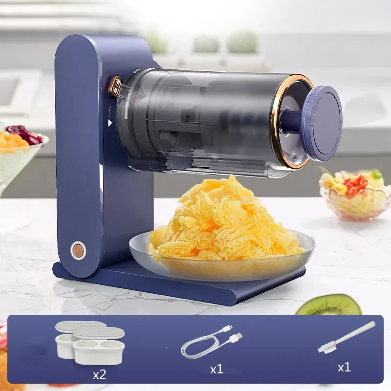 Electric Ice Shaver Machine – Rechargeable Automatic Ice Crusher for Smoothies, Snow Cones, and Slush
