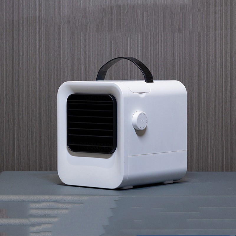USB Portable Mini Air Conditioner Fan – Small Household Desk Cooler with Spray & 3-Speed Fan