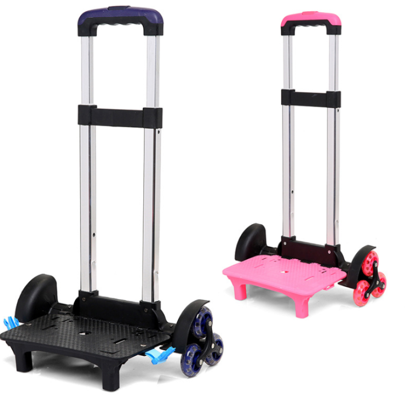 Aluminum Alloy 6-Wheel Trolley Cart for Kids β Expandable Pull Rod Bracket for Backpacks & School Bags
