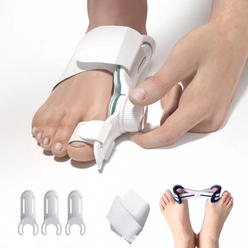 Adjustable Hallux Valgus Orthosis – 3-Board Bunion Corrector for Men & Women with Thumb Deformity Support