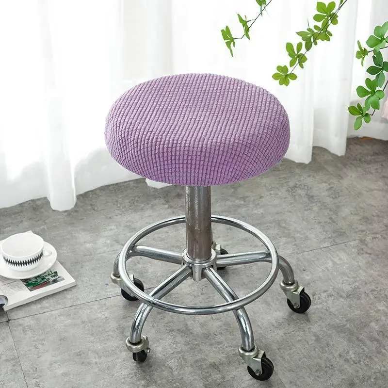 Round Swivel Stool Cover – Flannel Chair Seat Cover for Bar, Salon & Beauty Stools