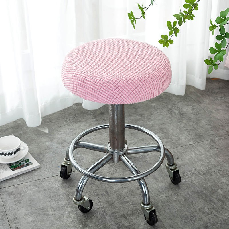 Round Swivel Stool Cover – Flannel Chair Seat Cover for Bar, Salon & Beauty Stools