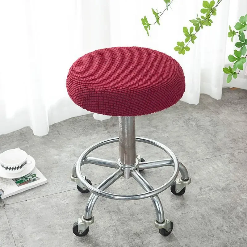 Round Swivel Stool Cover – Flannel Chair Seat Cover for Bar, Salon & Beauty Stools