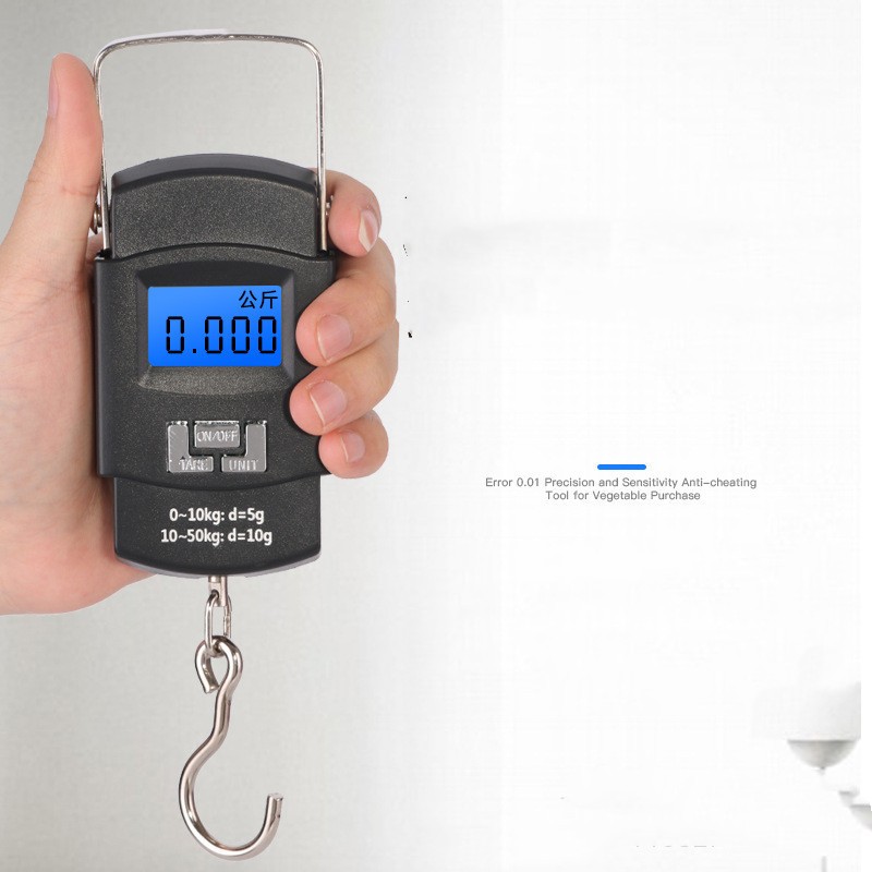 Accurate A08 Digital Portable Scale β 50kg Capacity Luggage & Parcel Weighing Scale with LCD Display