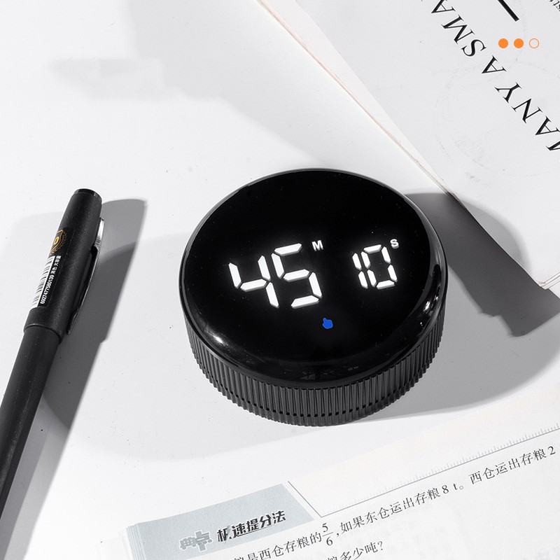 Rotating Mute Kitchen Timer β Digital Magnetic Countdown Reminder for Home & Office