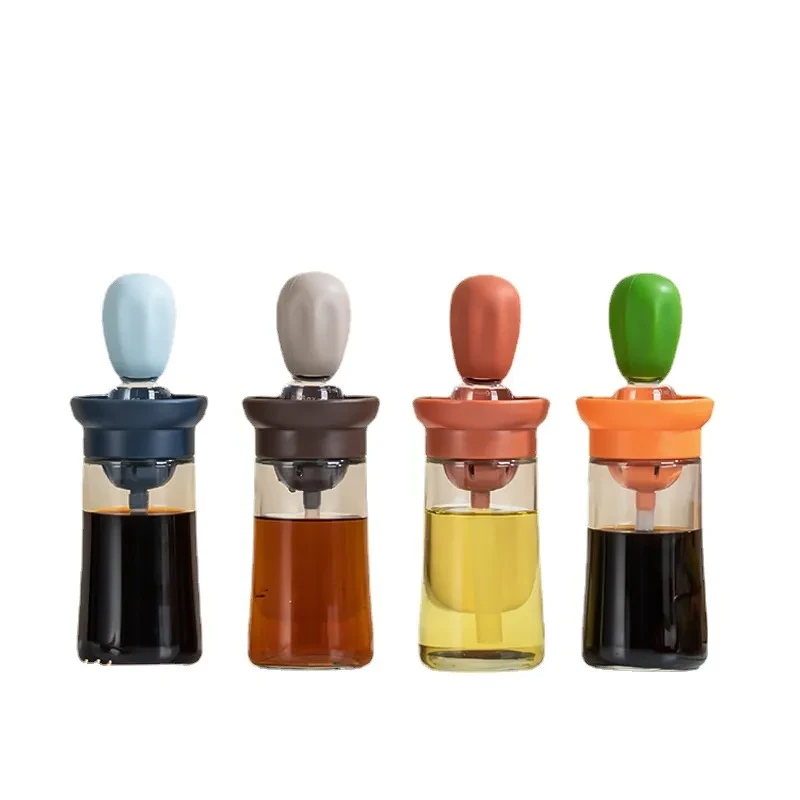 Silicone Oil Bottle with Brush β Integrated BBQ Basting Bottle for Kitchen & Grill Use