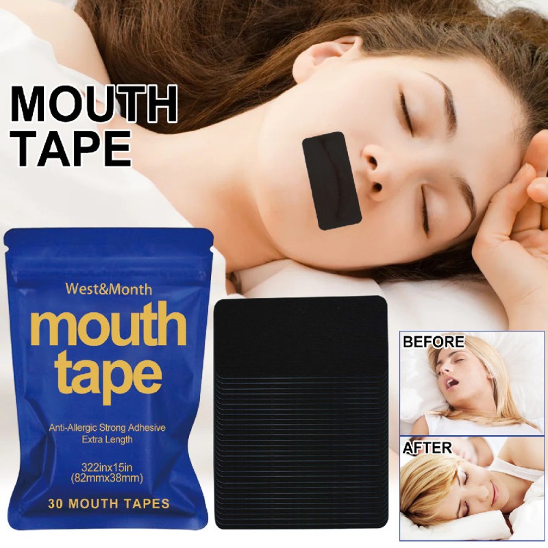 Anti-Snoring Sleep Mouth Tape – Breathable Closed Mouth Strips for Snore-Free Sleep