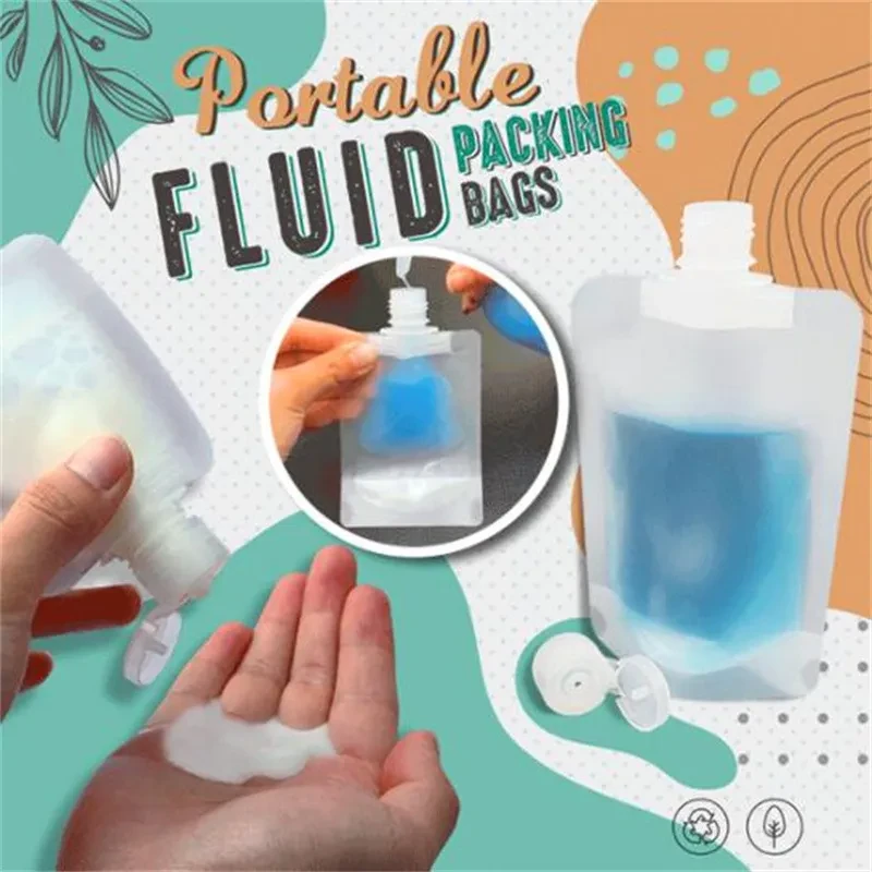 Travel Emulsion Packing Bags β Reusable Cosmetic Nozzle Pouches for Toiletries & Skincare