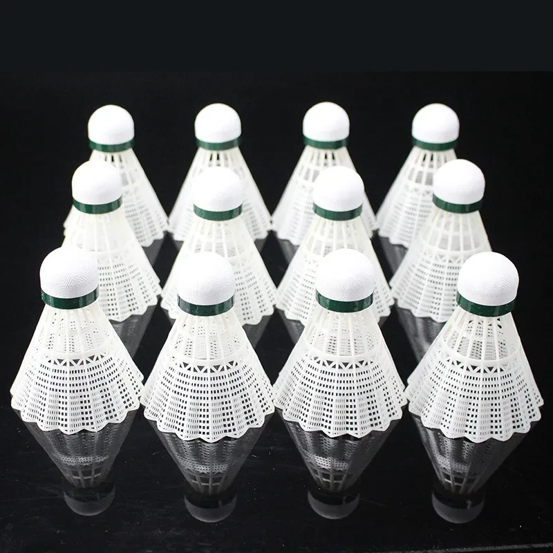 12 Pcs Durable Nylon Badminton Shuttlecocks – Outdoor Birdies Balls for Kids & Adults Indoor Sports