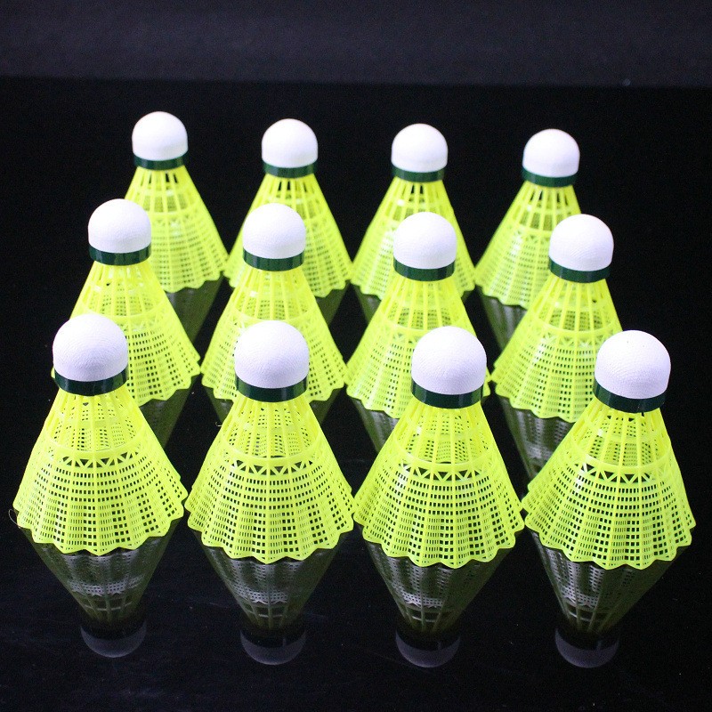 12 Pcs Durable Nylon Badminton Shuttlecocks – Outdoor Birdies Balls for Kids & Adults Indoor Sports
