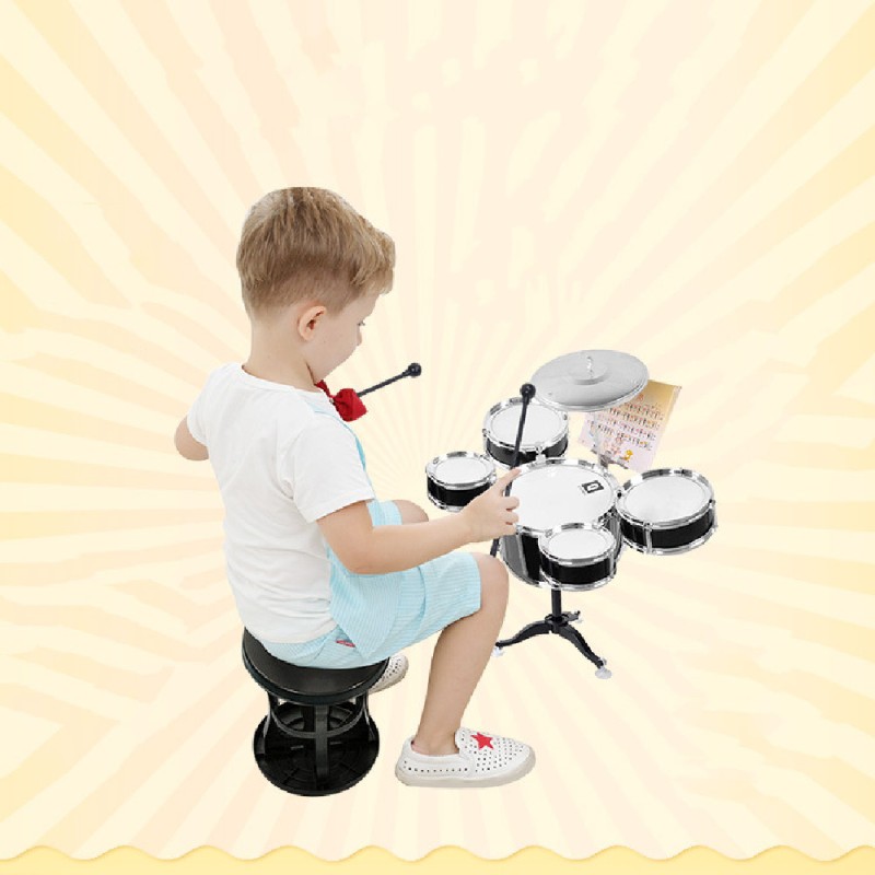 Small Portable Drum Kit Toy – Kids Percussion Instrument for Beginners