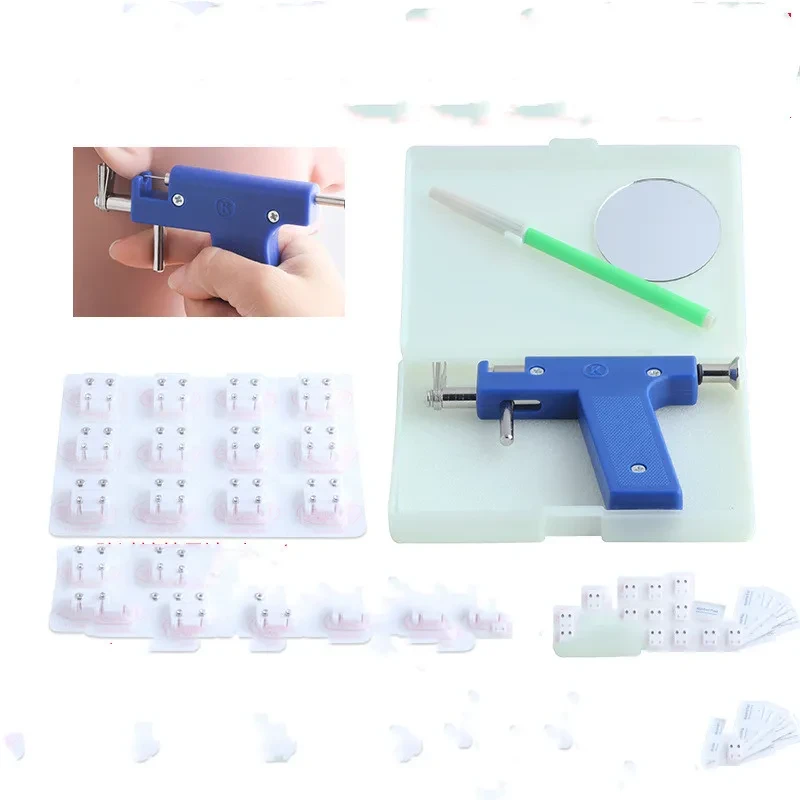 Ear Piercing Gun Kit with 98 Stainless Steel Stud Earrings – Safe & Easy Piercing Tool for Kids and Adults