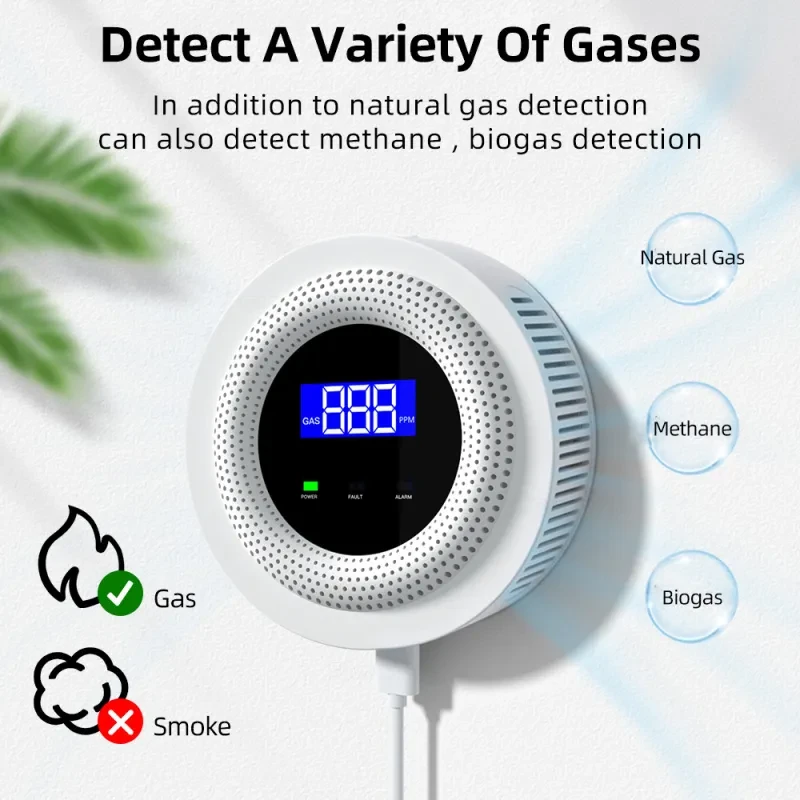 Smart WIFI Gas Leak Detector – Wireless Natural Gas & Methane Alarm with App Control