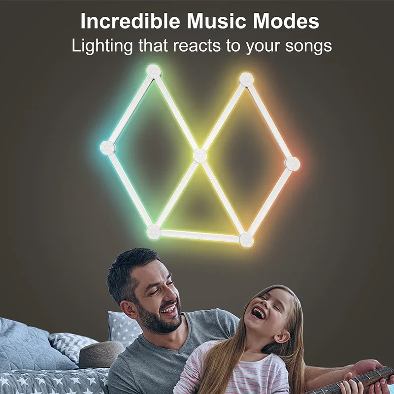 RGB Magic Color Intelligent Splicing Lamp – DIY LED Light Panels with APP & Remote Control