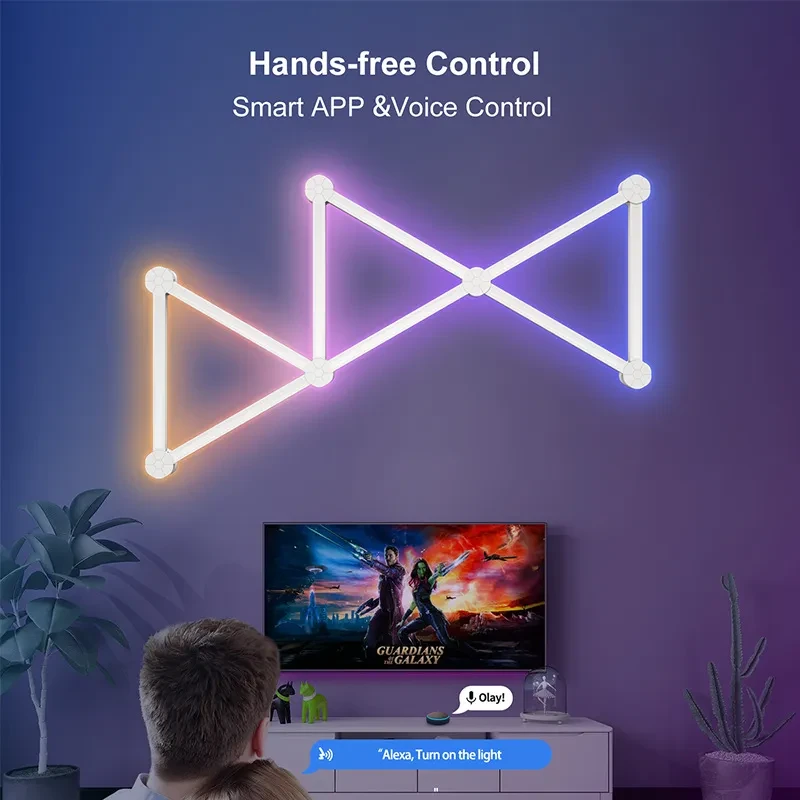 RGB Magic Color Intelligent Splicing Lamp – DIY LED Light Panels with APP & Remote Control