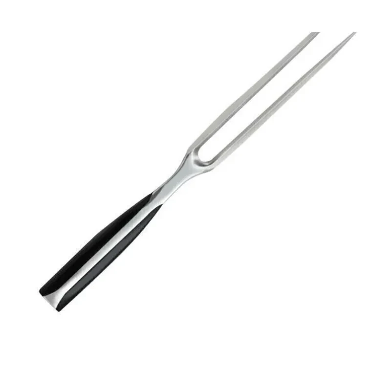 Stainless Steel BBQ Fork – Heat-Resistant Silicone Handle Barbecue Tool for Kitchen & Outdoor Grilling