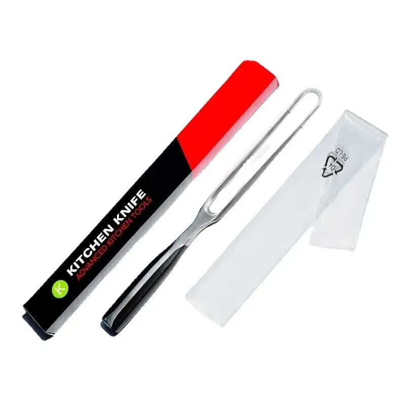 Stainless Steel BBQ Fork – Heat-Resistant Silicone Handle Barbecue Tool for Kitchen & Outdoor Grilling