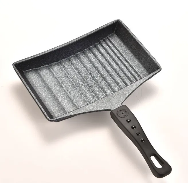 Tamagoyaki Non-Stick Egg Roll Pan – Medical Stone Thick Egg Frying Pan with Spatula