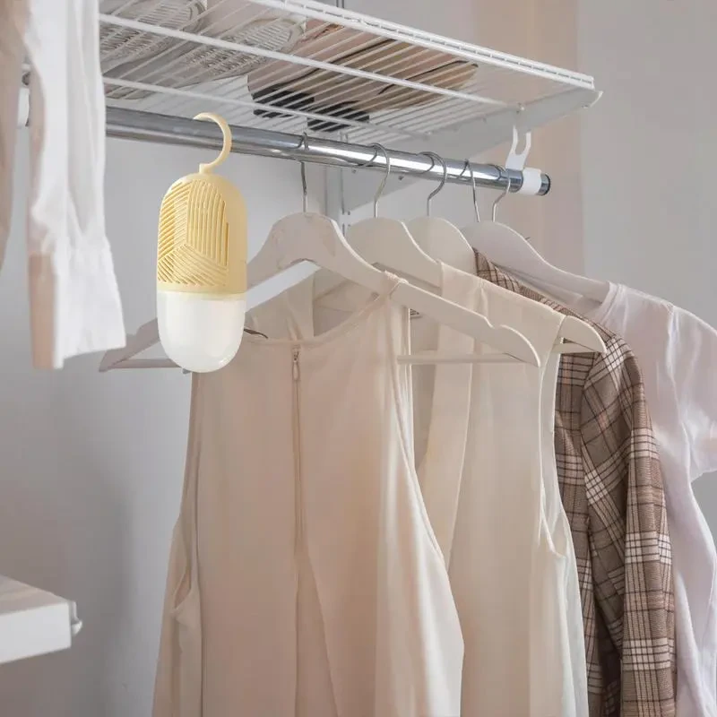 Reusable Moisture Absorber for Bedroom & Bathroom – Hanging Dehumidifier with Drain Tank