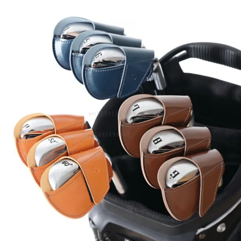 PU Leather Golf Club Head Cover – Putter & Iron Sleeve for Golf Rod Protection