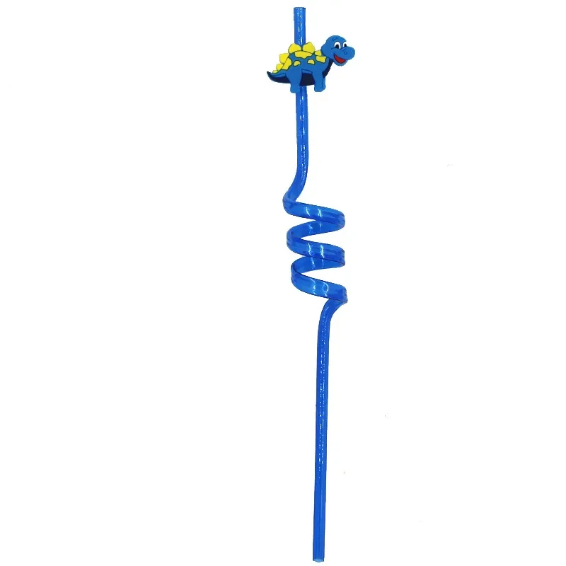 Small Animal Reusable Straw – Colorful Dinosaur Cartoon Eco-Friendly Drinking Straw