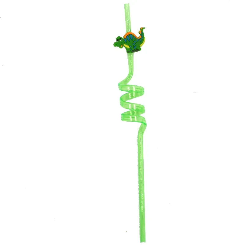 Small Animal Reusable Straw – Colorful Dinosaur Cartoon Eco-Friendly Drinking Straw