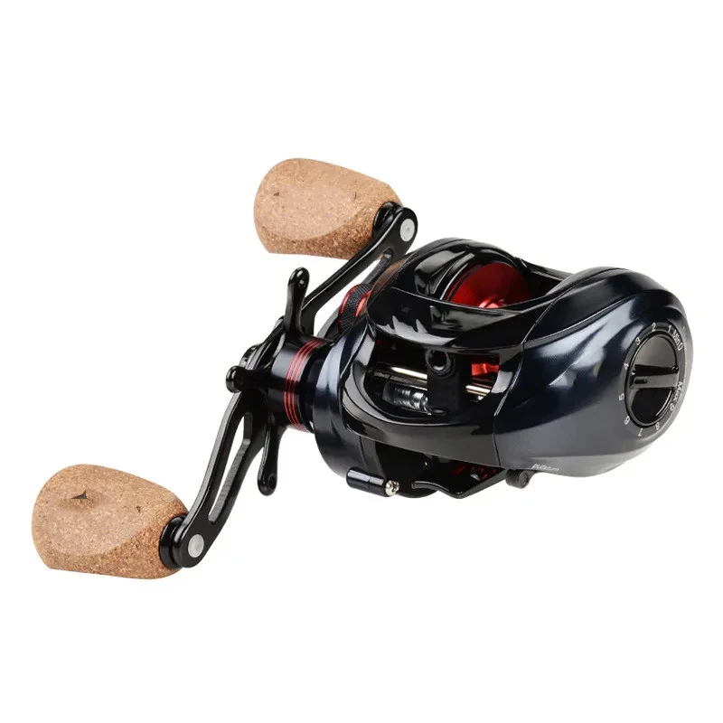 Metal Fishing Wheel – Double Brake Black Lure Casting Reel with Magnetic & Centrifugal Brake