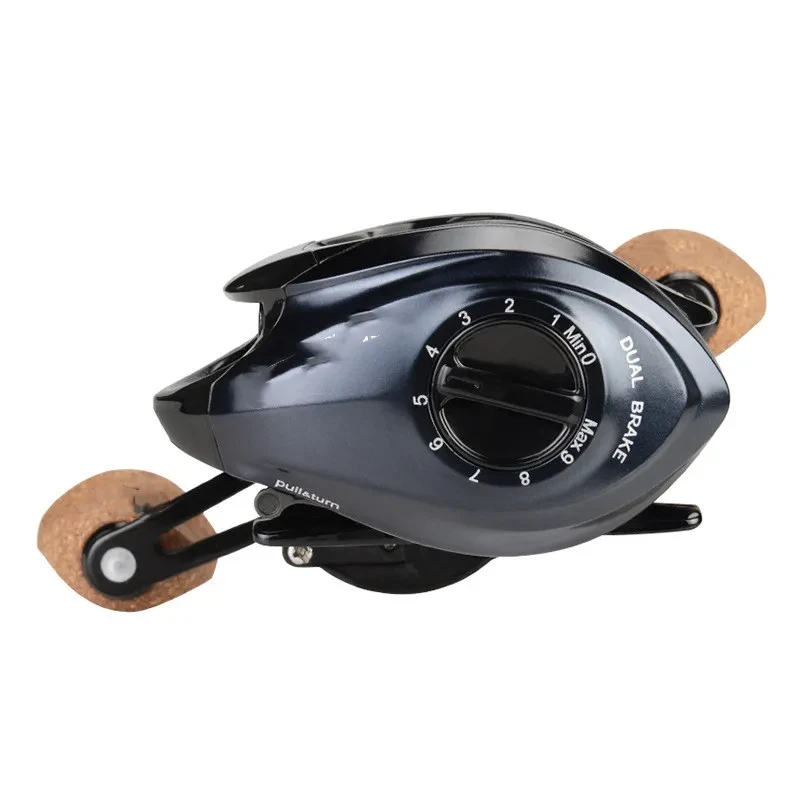 Metal Fishing Wheel – Double Brake Black Lure Casting Reel with Magnetic & Centrifugal Brake