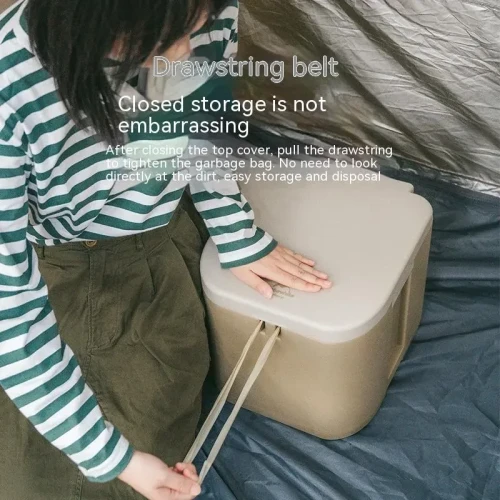 Outdoor Portable Removable Toilet – Foldable Camping Toilet with Liner & 150kg Load Capacity