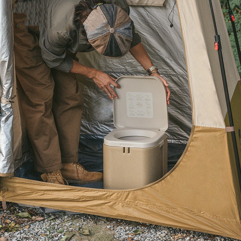 Outdoor Portable Removable Toilet – Foldable Camping Toilet with Liner & 150kg Load Capacity
