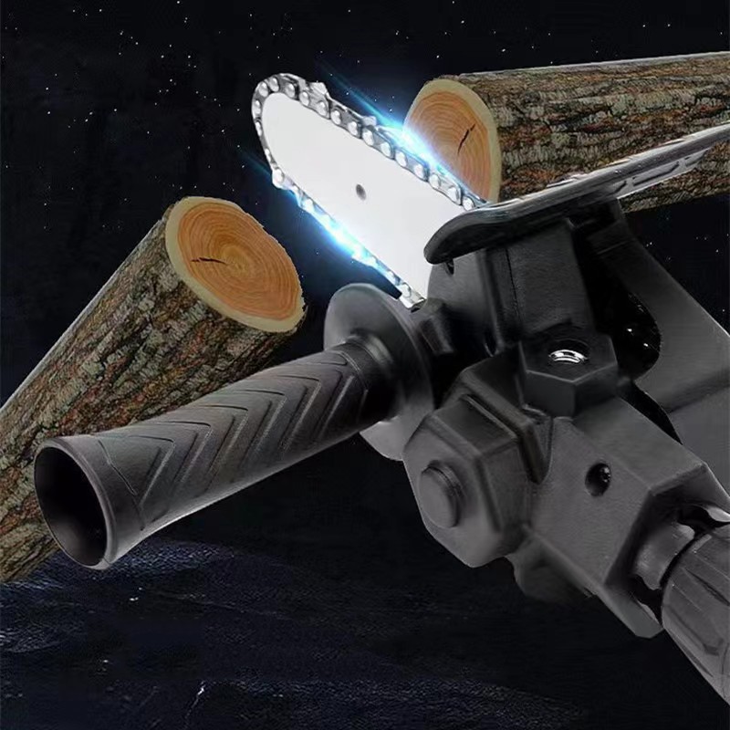 Chain Saw Converter for Electric Drill – 4-Inch Pruning Saw Attachment for Woodworking & Logging