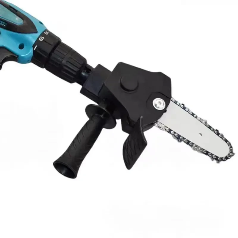 Chain Saw Converter for Electric Drill – 4-Inch Pruning Saw Attachment for Woodworking & Logging