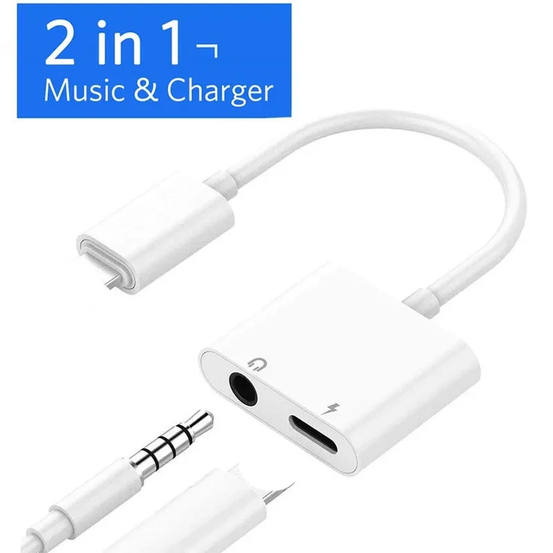 8X Headset Audio & Charging Adapter for Apple Mobile Phones