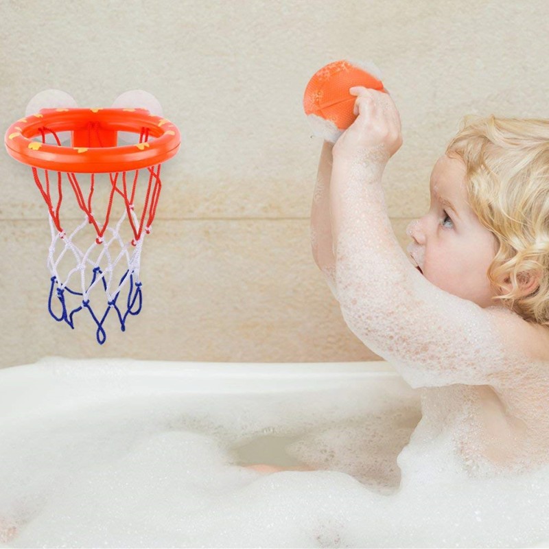 Bathroom Basketball Stand Bath Toy for Kids – Children's Water Shooting Game with 3 Balls