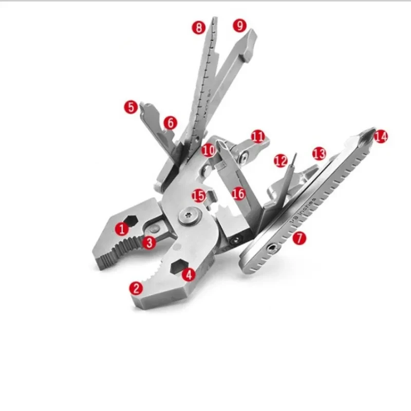 25-in-1 Stainless Steel Folding Multi-Function Tool – Portable Outdoor Pliers & Screwdriver Set