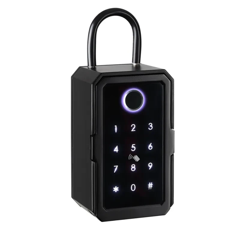 Smart Fingerprint & Password Storage Lock Box – TTLock App, Bluetooth, Graffiti Unlock with Keyless Access
