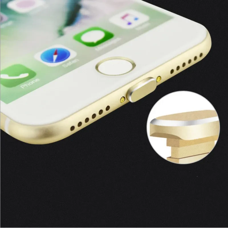 Universal Aluminum Alloy Charging Port Dust Plug – Stylish Anti-Dust Cap for iPhone X/XS/Max/8P