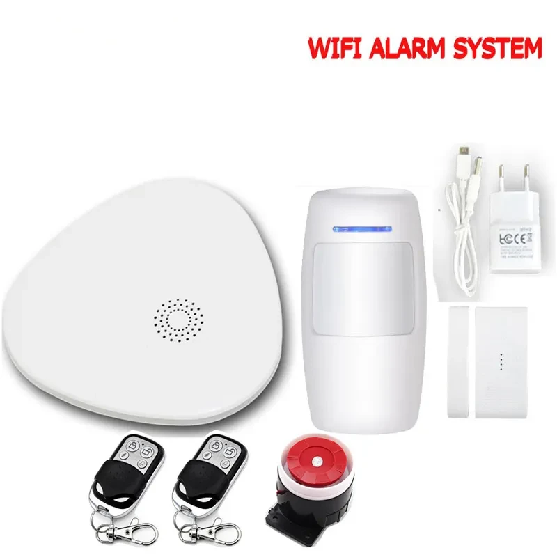WiFi Infrared Door & Window Alarm System – Wireless Anti-Theft Home Security Kit with Remote Control
