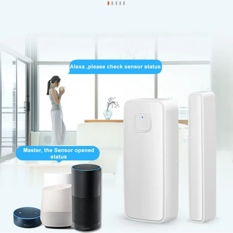 Graffiti Smart WiFi Magnetic Contacts – Wireless Door & Window Sensor with App Alerts and Voice Control