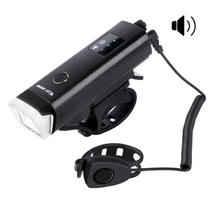 USB Rechargeable Smart Bike Headlight with Horn | LED Sensor Bicycle Light