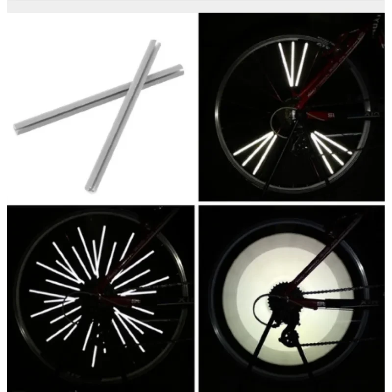 Colorful Bicycle Spoke Reflective Strips – Set of 12 | Clip-On Wheel Reflectors for Night Riding Safety