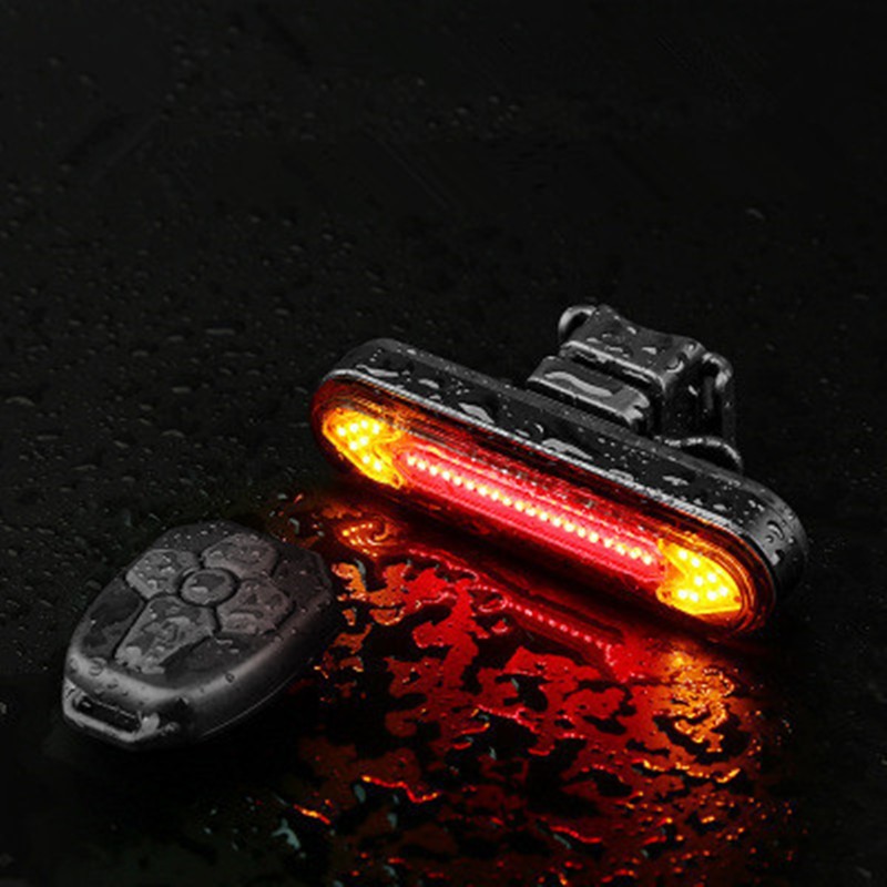 LED Wireless Bike Turn Signal with Remote Control | Rechargeable Rear Tail Light
