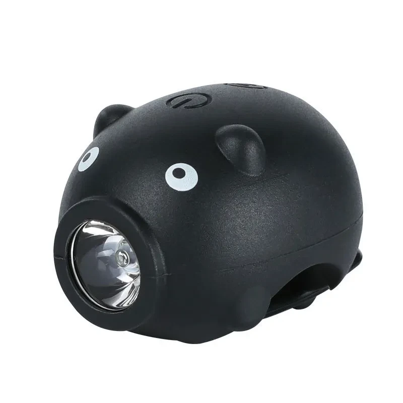Children Bicycle Piggy Horn Light – USB Rechargeable LED Front Light with 5 Sound Modes & Flashing Options