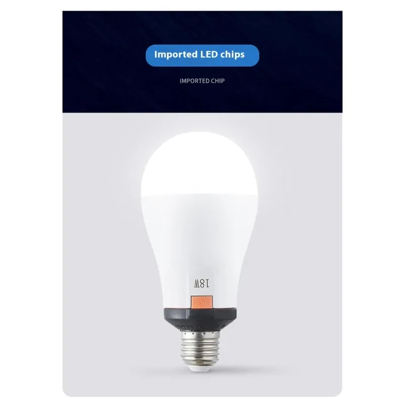 LED Rechargeable Emergency Bulb Light – Detachable E27 Socket Lamp with Backup Battery
