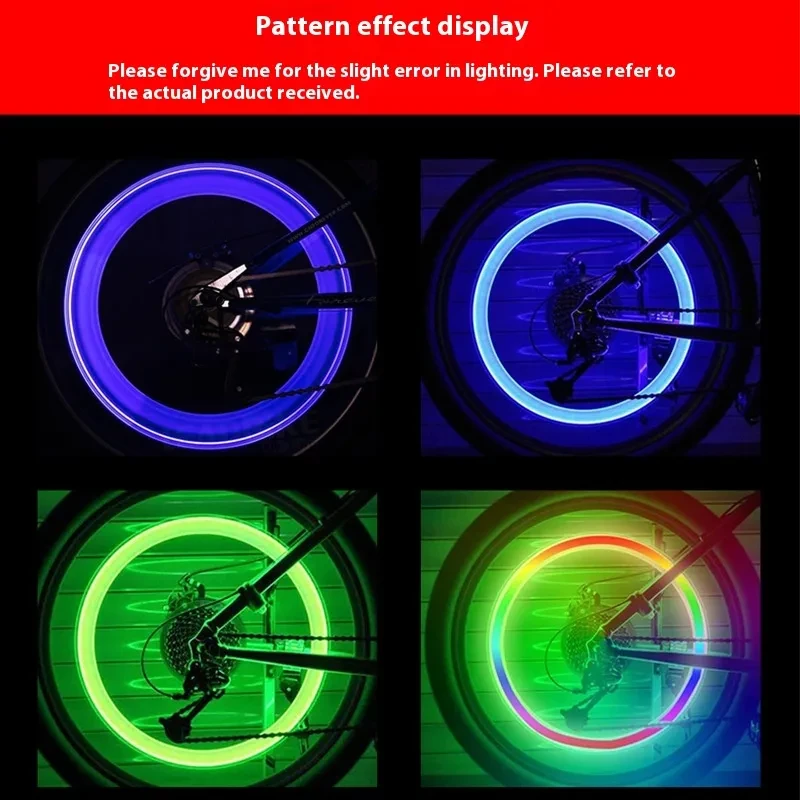 LED Bicycle Wheel Valve Cap Lights – Vibration & Light Sensing Bike Nozzle Lamps