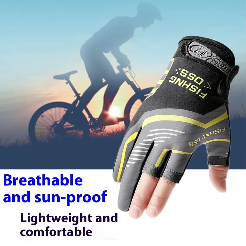 Unisex Cycling and Fishing Gloves – Sun-Proof, Windproof Outdoor Knit Gloves